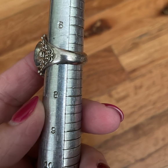 SUARTI BA STERLING SILVER MOP BEADED SCROLL RING - Picture 6 of 6